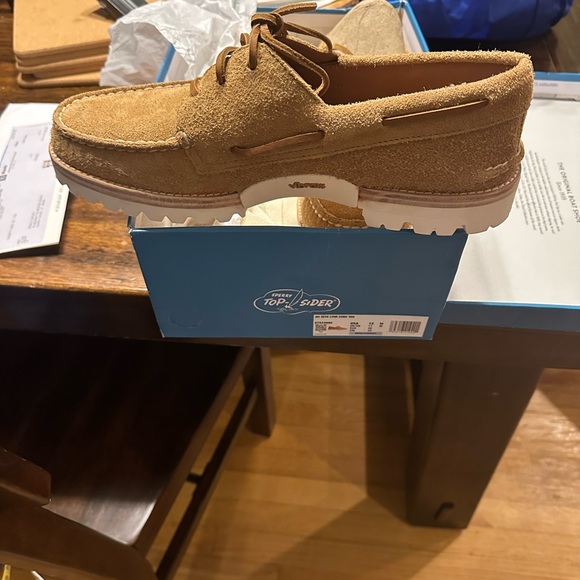 Sperry Tan Suede Boat Shoes - Picture 6 of 6